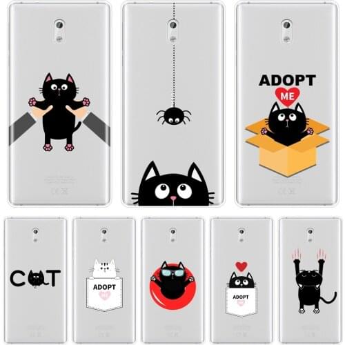 TPU Soft Silicone Phone Case For Nokia X6 7 Plus Girl Love Cartoon Kawaii Funny Cute Cat Animal Back Cover For Nokia 1 2 3 5 6 8