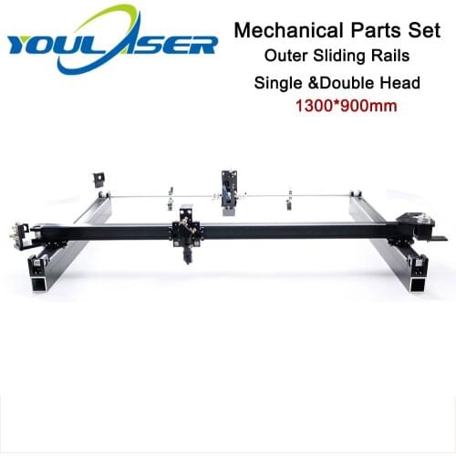Mechanical Parts Set 1300mm*900mm Outer Sliding Rails Single Double Head DIY CO2 Laser 1390 CO2 Laser Engraving Cutting Machine