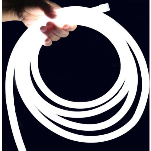 Diameter 14mm Neon Strip Waterproof EU Plug AC 220V 360 Degree Round Lighting Warm White 120leds/m 2835 Led Light For Home Decor