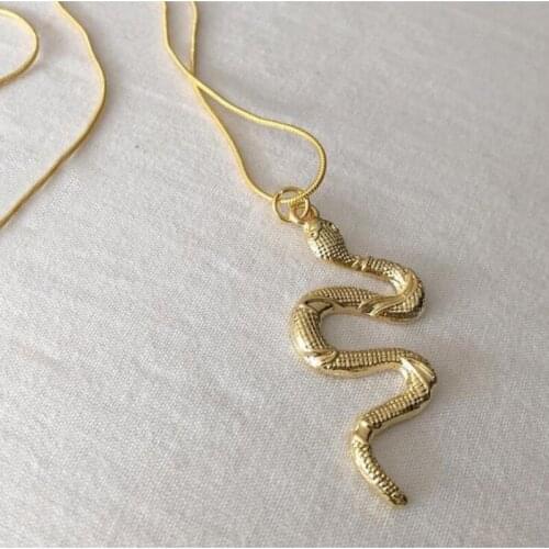 New necklace fashion snake chain necklace geometric alloy snake pendant necklace sweater chain women jewelry