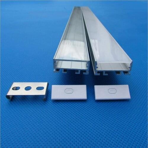 New Hoisting LED Bar Light Lamp Shell with PC Cover 1meter 26mm*11mm U Shape Lampshades Aluminum Housing 30pcs