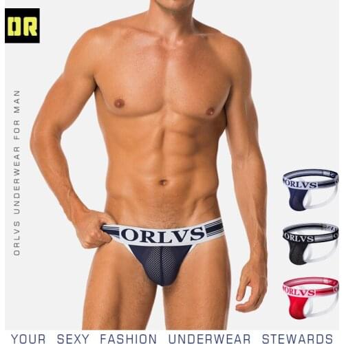 ORLVS tide brand mesh cloth underwear mens underwear sexy thong mens one on behalf of OR288T