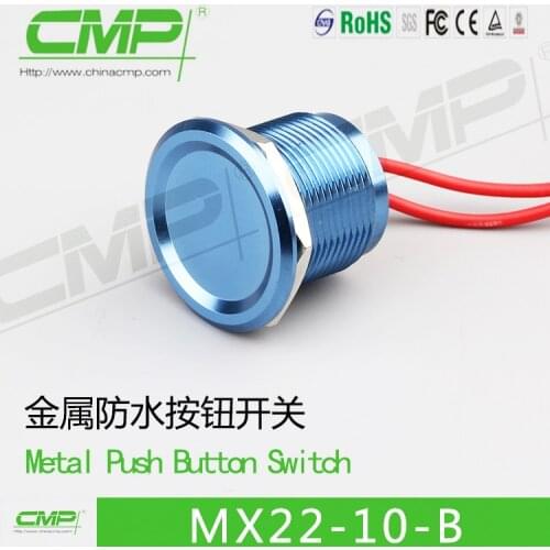 Piezoelectric switch IP68 Piezoelectric switch Metal Shell 22mm Push Button Switch Momentary