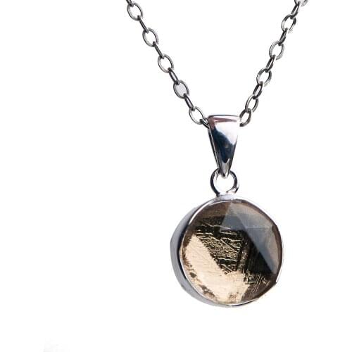 Genuine Natural Gibeon Iron Meteorite Stone Women STAR OF DAVID Pendant 10mm 12mm Shape Pendant AAAAA