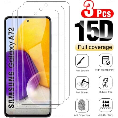3PCS Clear Tempered Film For samsung galaxy a72 a 72 72a Protective Glass For smasung a72 a52 a42 a32 a22 4g 5g Screen Protector