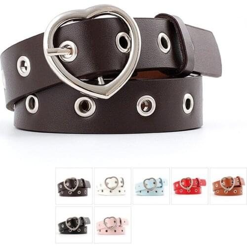 Luxury Brand Belt For Women Ladies Vintage Heart Buckle Leisure Leather Belt Trouser Accessories cinturones para mujer GG Belt