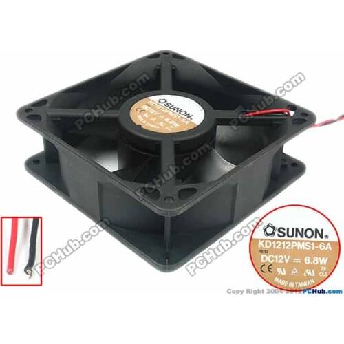 SUNON KD1212PMS1-6A DC 12V 6.8W 2-wire 120x120x38mm Server Cooling Fan