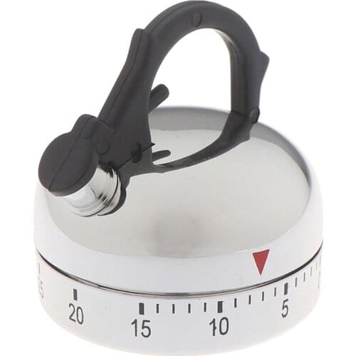 60 Minute Kitchen Timer Alarm Mechanical Teapot Shaped Timer Clock Counting Tools Hot Sale