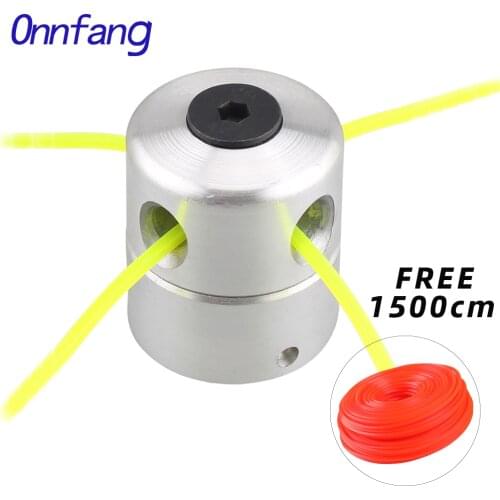 Universal Aluminium Strimmer Head 4Lines Trimmer Heads String Set With 15m Lines for Strimmer Replacement Lawn Mower Accessories