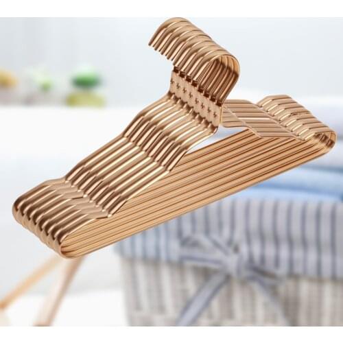 Clothes Hanger Portable Classic Style Golden Clothing Hanging Organizer Cloth Display Rack Coat Hanger for Home
