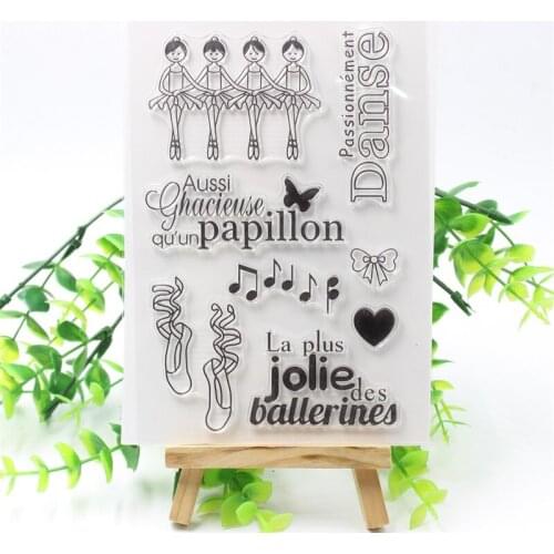 YPP CRAFT Dancing Girl Transparent Clear Silicone Stamps for DIY Scrapbooking/Card Making/Kids Fun Decoration Supplies 677
