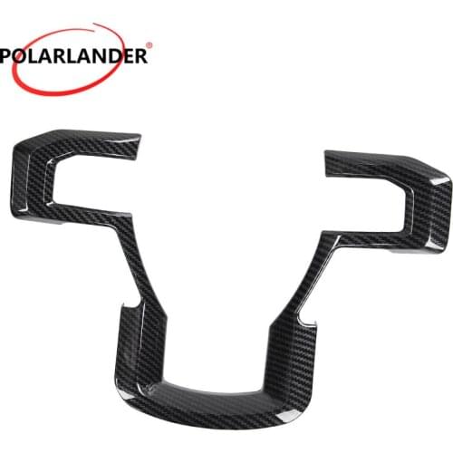 Steering Wheel Bezel Decorative Trim Carbon Fiber Grain 6 Colors For 2015 2016 2017 Ford F150 F250 F350 Super Duty Fashion 1 PC