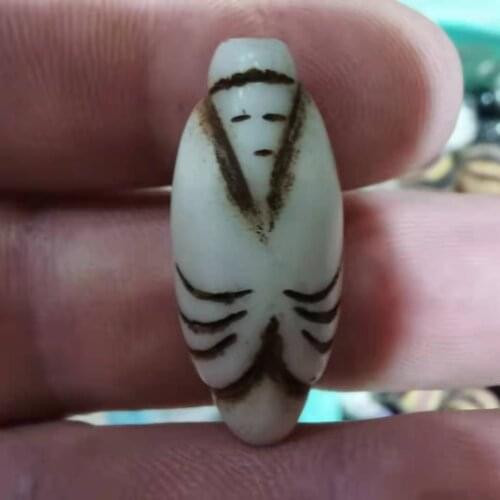 100PCS/lot Chinese Classic Carving Model Old Man white Jade Bead Wholesale Ancient cultural collection gzi Yellow Smoky Crystal