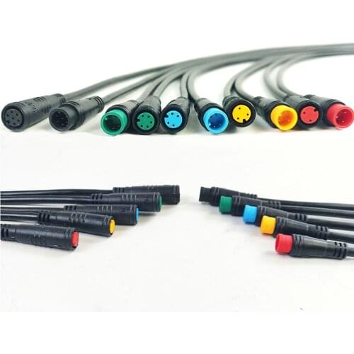 2 3 4 5 6 Pin Cable Julet Basic Connector Waterproof Connector For Ebike Display Optional Cable Female Male Cables For E-Bike