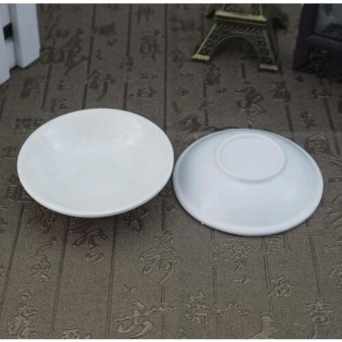 200pcs Plastic Seasoning Dish Round White Sauces Plate Snacks Dish Storage Trays Plate Saucer Food Container SN466