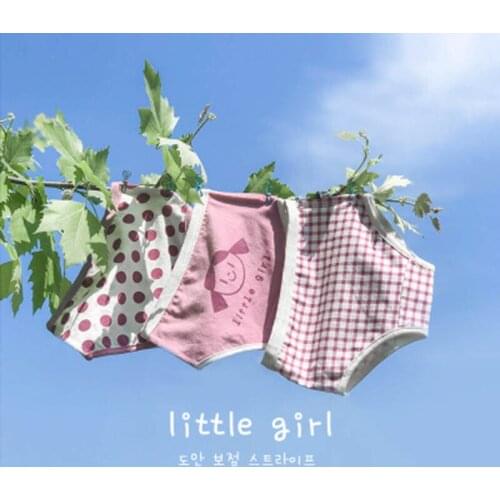 3 Pieces / Lot 2-8Y Polka Dot Cotton Children Underwear High Quality Cotton Girls Panties Cute Boys Briefs Child Soft Girl Pants