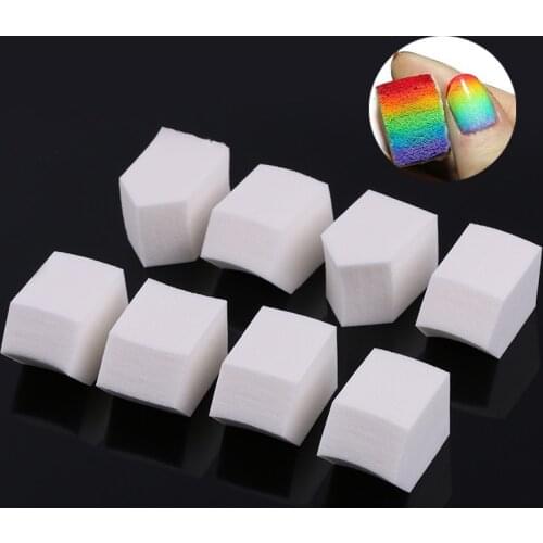 5/1pcs Multifaceted Fitted Nails Art Transfer Soft Nail Gradient Sponge Buffers Coloring Stamping DIY Polish Gel UV Makeup Tool