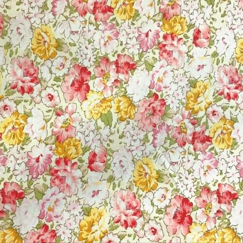 50x160cm Pretty Blooming Chrysanthemum Flowers Printed Cotton Fabric Floral Fabric For DIY Sewing Quilting Bedding Clothing