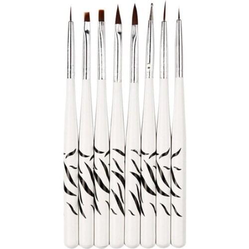 8pcs/set New Pattern Plastic handle Nail Art Brush French Stripes Dotting Painting Pen for Women Manicure Pattern Design Tools