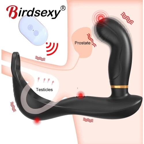 Anal Vibrator Wireless Remote Control Dildo Vibrators Male Prostate Massager Testicles Stimulator Anal Sex Toys for Men Sex Shop