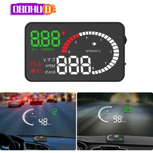 X6 Car OBD2 II HUD Head Up Display 3 Inch Overspeed Warning Windshield Projector System Auto Electronic Speedometer mirror