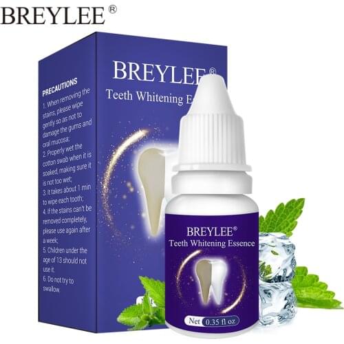 BREYLEE Teeth Whitening Essence Products Dentistry Tools Toothpaste Yellow Teeth Dental Plaque Stains Dental Supplies 10ML
