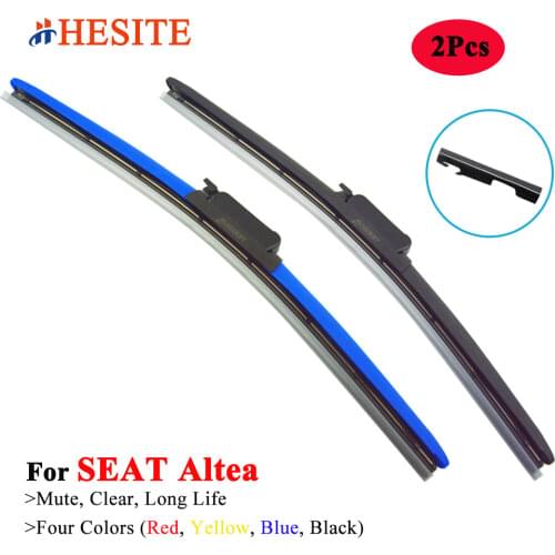 HESITE Colorful Hybrid Windshield Wiper Blades For SEAT LEON Altea Alhambra Arona Arosa Ateca Cordoba Exeo Ibiza MII Toledo Inca