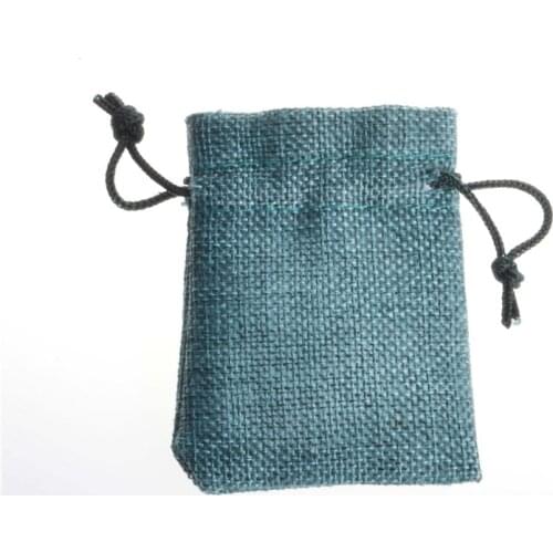 Handmade Jute Burlap Jewelry Pouches Candy Rings Tea Holiday Drawstring Packaging Bags Wedding Sack Favor Small Sachet Gift Bag