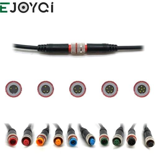 EJOYQI Julet 2 3 4 5 6 Pin Screw Type Small Power Waterproof Connector with Straight Plug Style