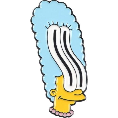 HOSENG 5Pcs/Set Cartoon Anime Yellow Brooch Alloy Funny Halloween Christmas Gift For Kids Backpack Collar Enamel Pin HS_144