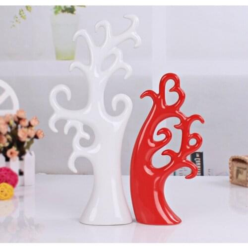 Home Decoration Ceramic Ornaments Wedding Gift Crafts Chinese Rich Tree Love Marriage Tree Coral Handmade Creative Furnishings