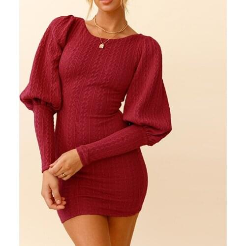 LuckBN Fashionable Knitted Dresses