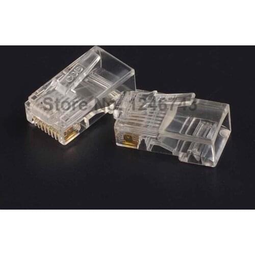20PCS 8Pin RJ45 8P8C Modular Plugs Socket Network Ethernet Crystal Plug RJ45 Connector Adapter for Cat5/5e Cat6 Cable Plugs