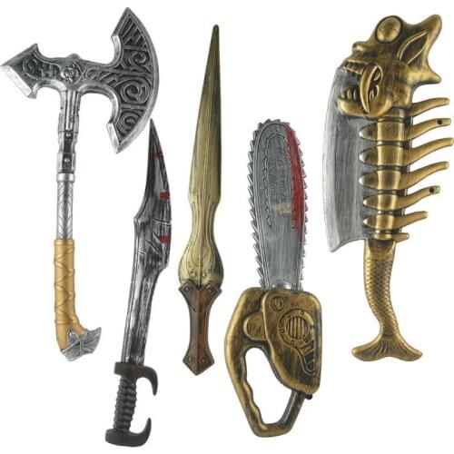 Halloween dress up plastic weapons axe weapons plastic toys butcher knife kitchen knife