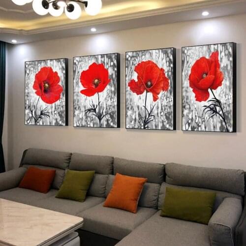 Nordic Abstract Leaf Flower Wall Art Poster Lines Colorful Canvas Painting Print Wall Picture for Living Room Bedroom Home Decor