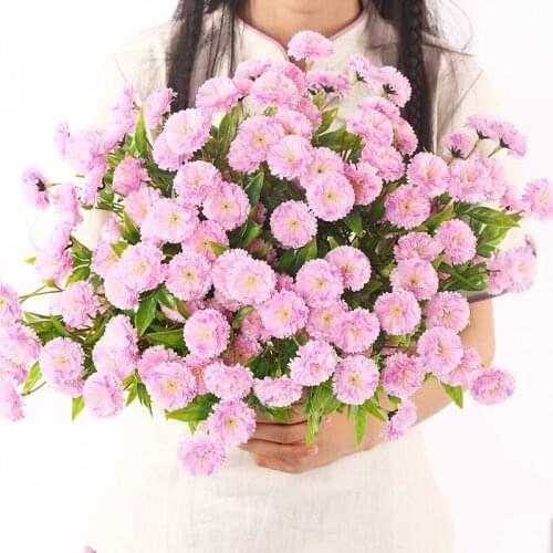 Dandelion Flower Ball Simulation Silk Artificial Flowers DIY Wedding Home Table Decoration Bride Hold Bouquet Party Decor