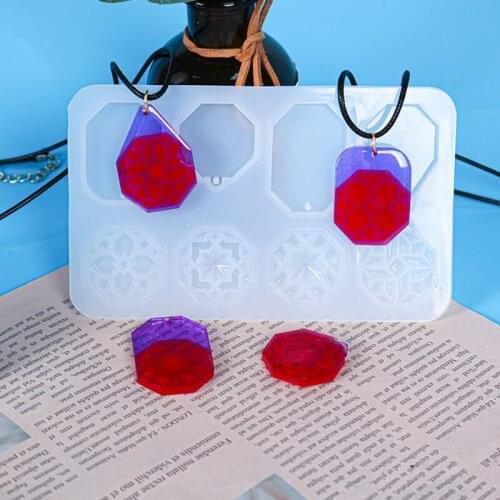 Window Grilles Necklace Epoxy Resin Mold Jewelry Pendant Silicone Mould DIY Crafts Casting Tools