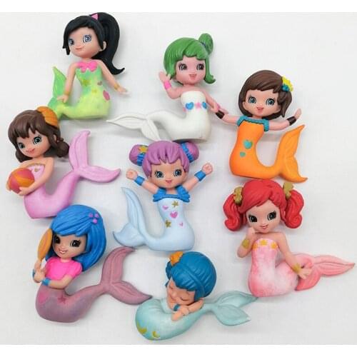 Genuine Magikis Mermaid Doll Change Color DIY Key Chain Bag Purse Pendant Kids Gifts
