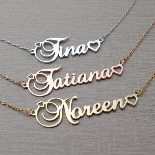 Personalized Name Necklace Customized Name Necklace Custom Nameplate Pendant Jewelry Necklace with Name Birthday Gift for her