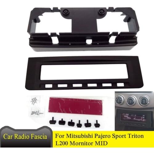 Radio Fascia For Mitsubishi Pajero Sport Triton L200 Mornitor MID DVD Middle Stereo Panel Dash Mounting Installation Trim Kit