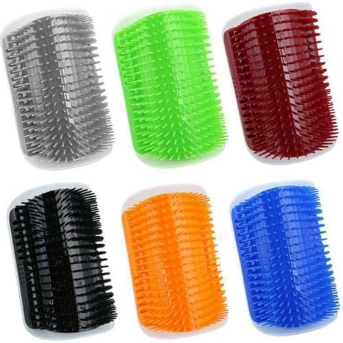 Pet Comb Cat Massage Comb Self Cleaning Grooming Brush Safe Comfortable for Wall Corner Free Hand Pet Accessories