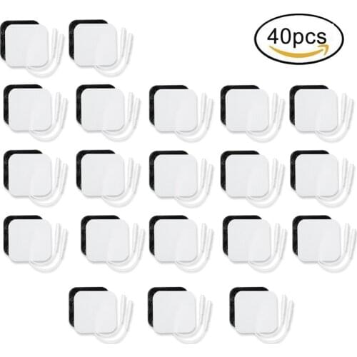 50 * 50mm Electrode Pads Self Adhesive Replacement Tens Non-woven Fabric Physical Therapy ReusableTENS Unit Patches Pad Massager
