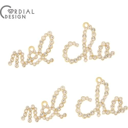 Cordial Design 50Pcs Jewelry Accessories/Pendant For Earrings/DIY Rhinestone Charms/Hand Made/Jewelry Findings & Components