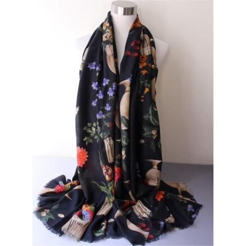 New design 100%cashmere women print scarfs shawl pashmina 100x200cm big size autumn winter wholesale retail