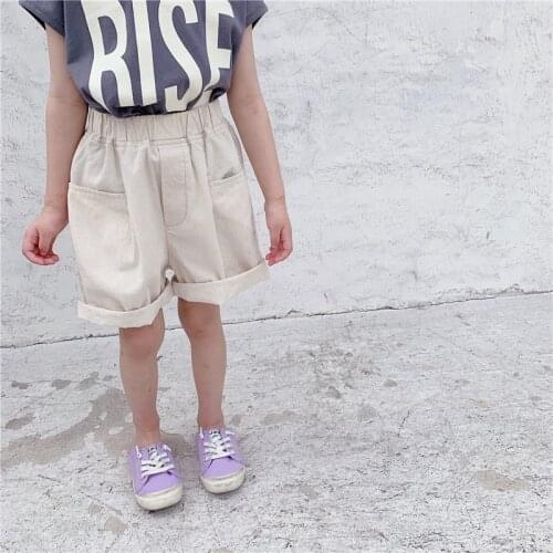 Girls' Shorts 2021 Summer New Baby Girl Loose Korean Shorts Toddler Girl Casual Short Pants 2 3 4 5 6 7 Years Baby Solid Shorts