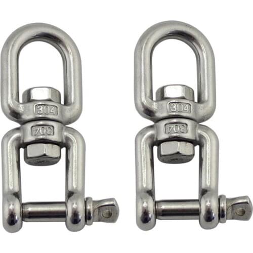 Heavy Duty Stainless Eye and Jaw Swivel marine SS304 12mm 16mm Eye-Jaw Type Swivel Anchor Chain Connector for boat or household