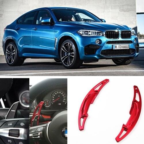 Tommia For BMW X6 M 2015-17 2pcs Steering Wheel Aluminum Shift Paddle Shifter Extension Car-styling