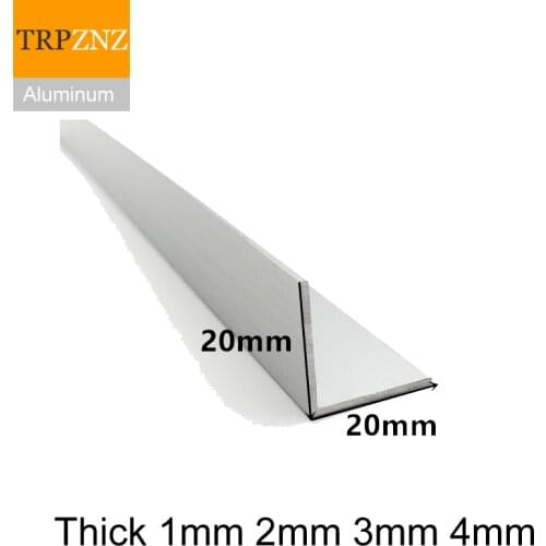 20x20mm,thick 1mm2mm3mm,6063 Right Angle aluminum,L-shaped aluminum alloy,Aluminum edging triangle profile,Decoration Materials