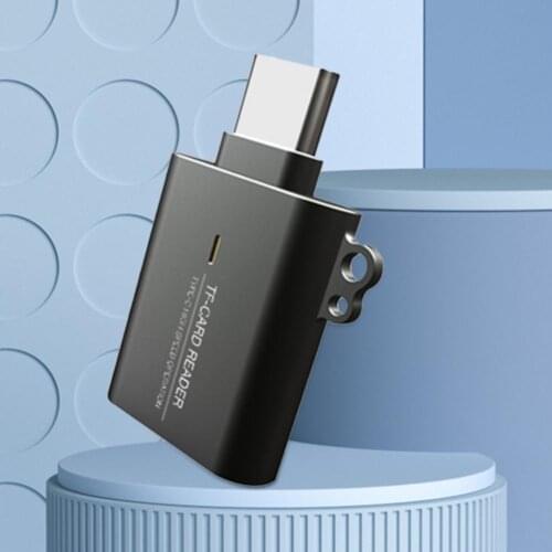 Card Reader Plug and Play Multifunctional Hot Swap Type-C USB2.0 8-pin OTG Card Reader for Car Speaker