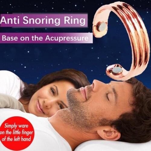 Anti Snoring Device Ring Magnetic Therapy Acupressure Treatment Against Finger Ring Anti Snore Sleep Aid for Snoring